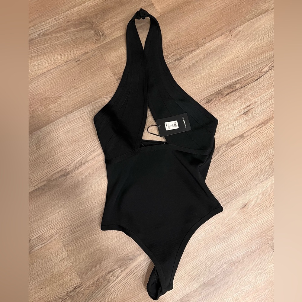 Fashion nova black bodysuit medium new with tags